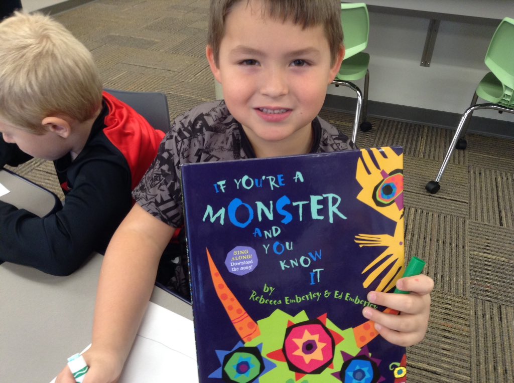 Discovery_Lib's tweet photo. "We read a monster book and then sang the song," Myah, a kindergartener.  #ilovediscovery #EdEmberly emberly https://t.co/wiZYYxnfu8