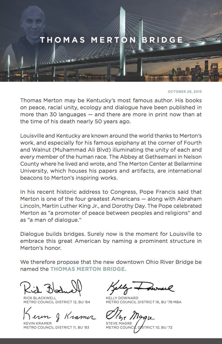 jslinneman's tweet photo. Join me in naming the new downtown bridge the #MertonBridge. Sign the petition: https://t.co/IQpXgoqU5L https://t.co/PKbqbDetOF
