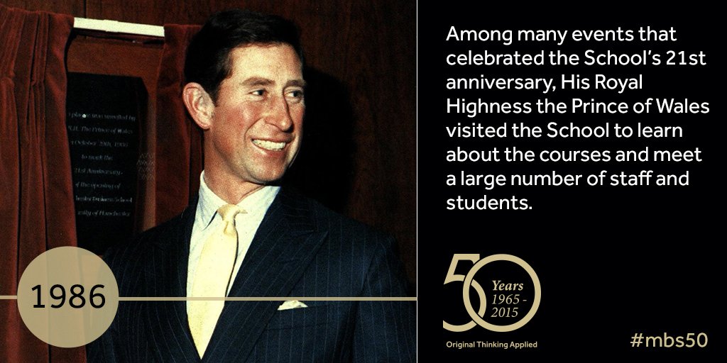 AllianceMBS's tweet photo. 1986: The Prince of Wales visited MBS to mark the School's 21st Anniversary >>https://t.co/p2aRYFn3dh #mbs50 #TBT https://t.co/yxOM64Bih7