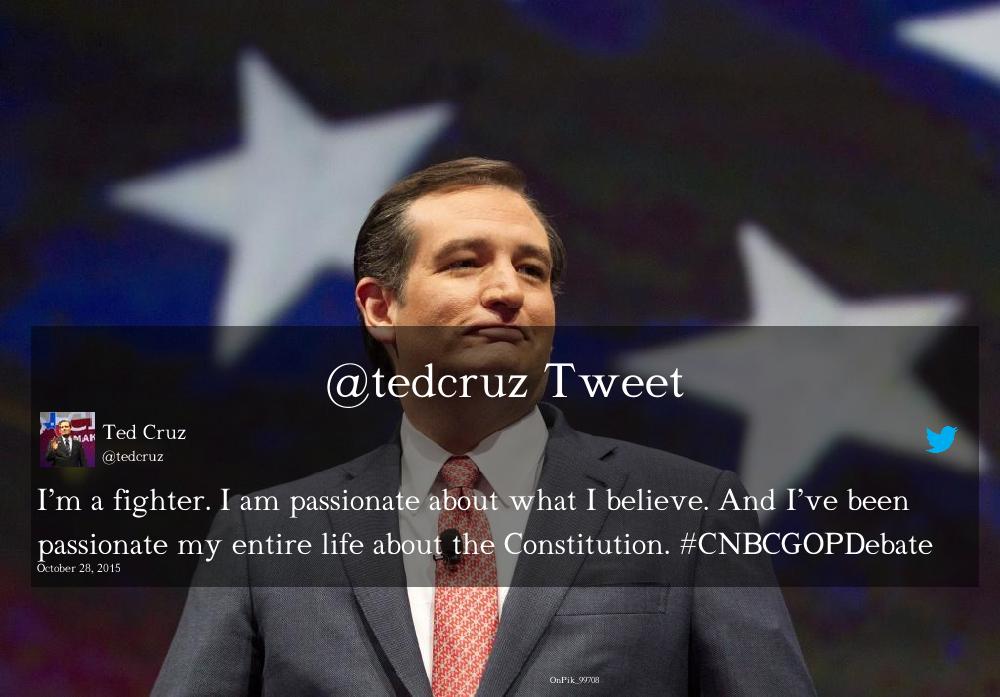 OnPik's tweet photo. @tedcruz #conviction #CNBCGOPDebate https://t.co/mwhTYY9uPT