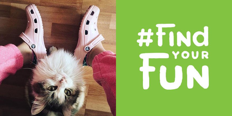 Crocs and kittens. What more could you want?? #NationalCatDay #FanFav #FindYourFun
