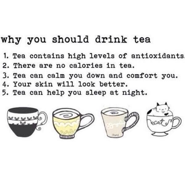 EXERClSES's tweet photo. Reasons to drink tea https://t.co/zDKzfAV0Mf