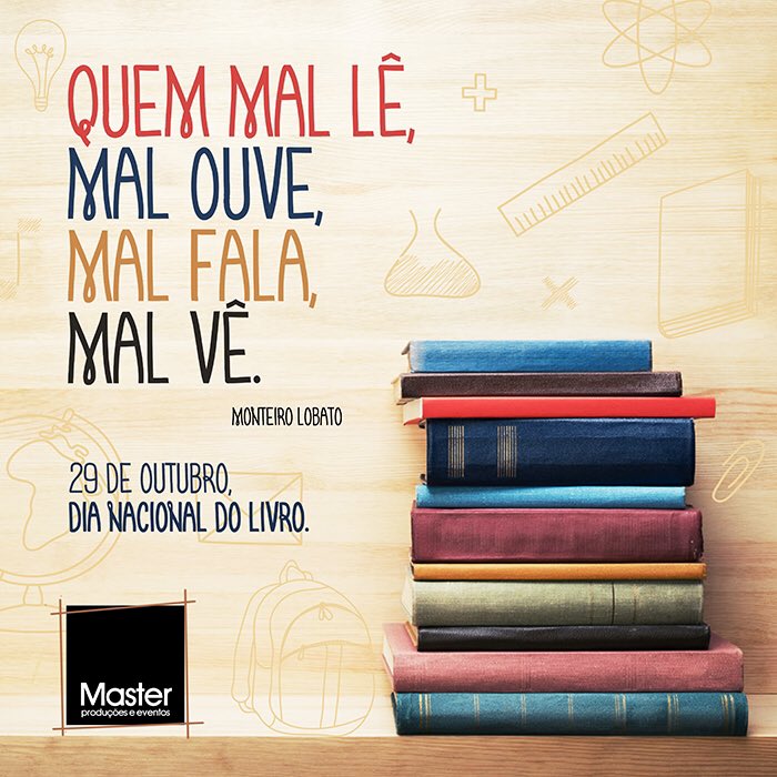 Masterfestas's tweet photo. "Muitos homens iniciaram uma nova era na sua vida a partir da leitura de um livro"
#DiaNacionalDoLivro 
📖📚📔📚📕📚📘 https://t.co/NKERXZxEqX