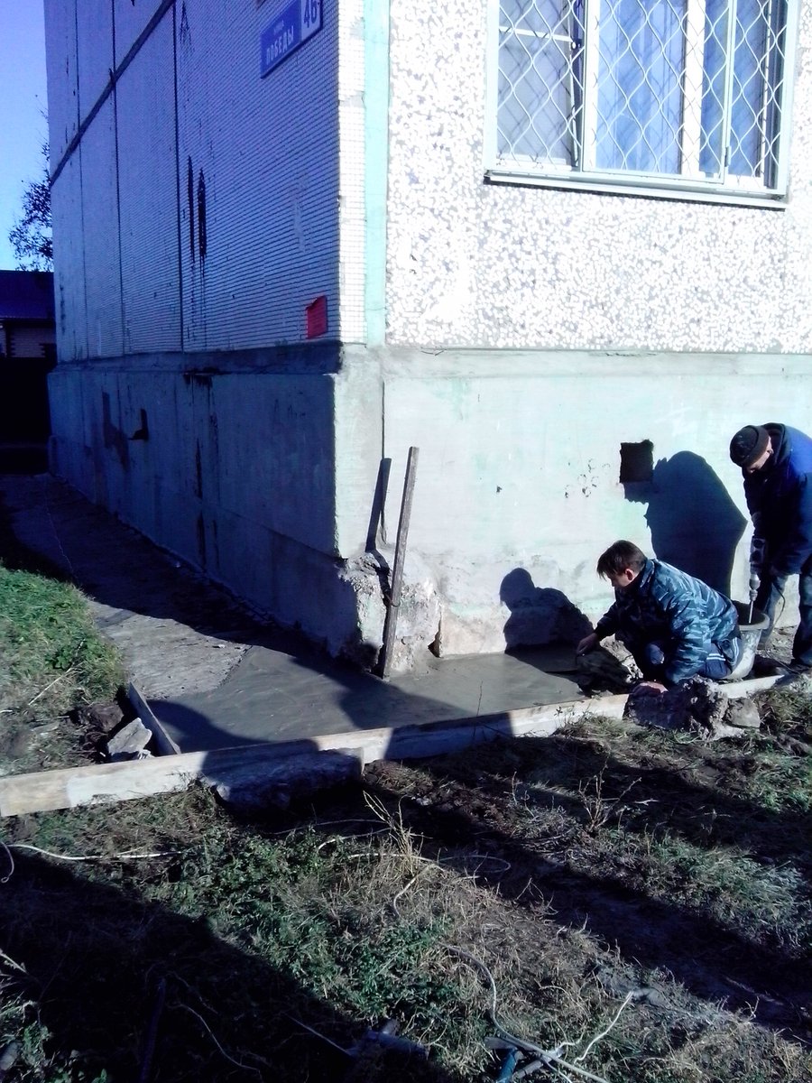 Частичный ремонт отмоски. Плавск, Победы, д.46