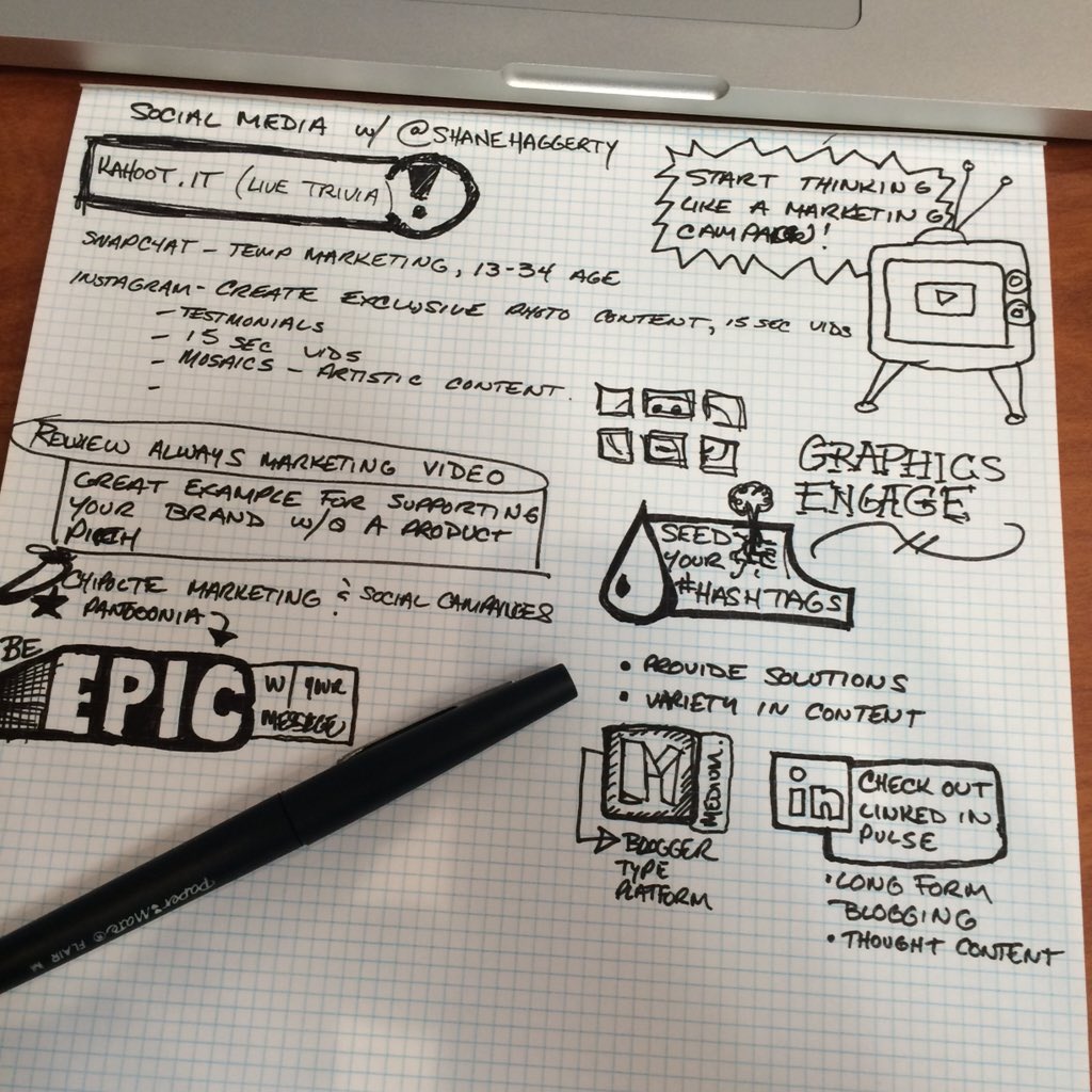philmarrah's tweet photo. Visuals are important when telling your social media story. #mspra15 #sketchynotes @shanehaggerty https://t.co/bkORCNVd3q