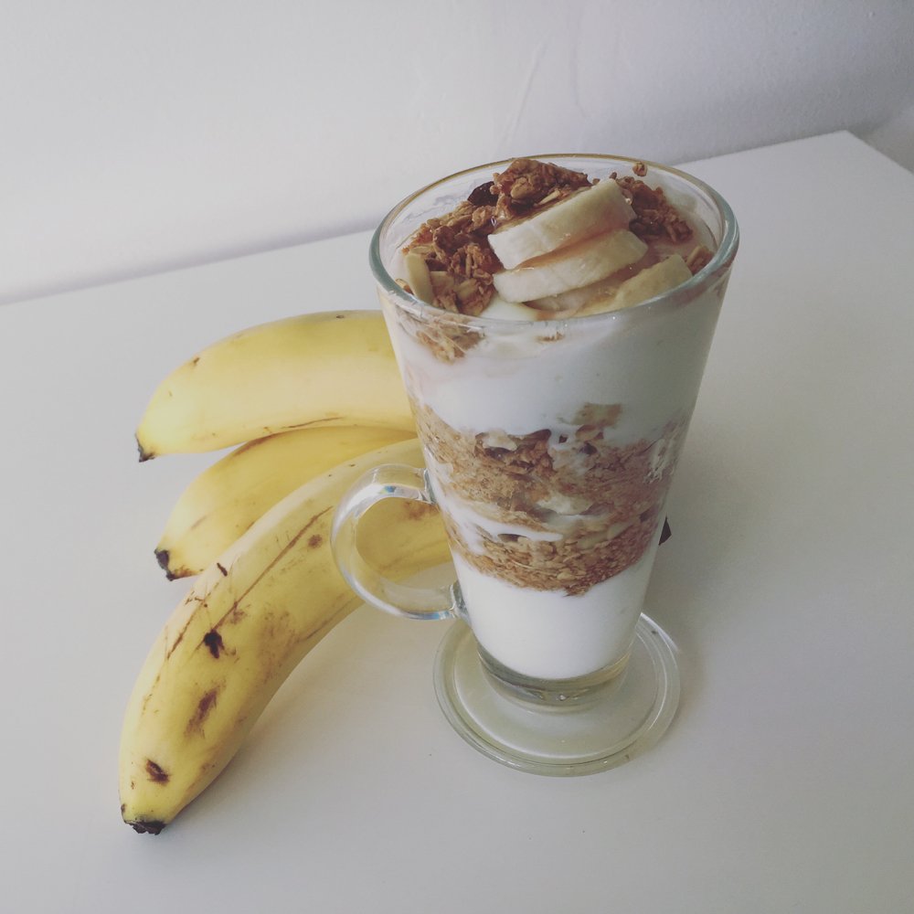 YoNitro_Belfast's tweet photo. Healthy options abound. Think of a combo: we have it covered! Granola, frozen yoghurt, honey& banana anyone #YoNitro https://t.co/YjL6j0Fwma