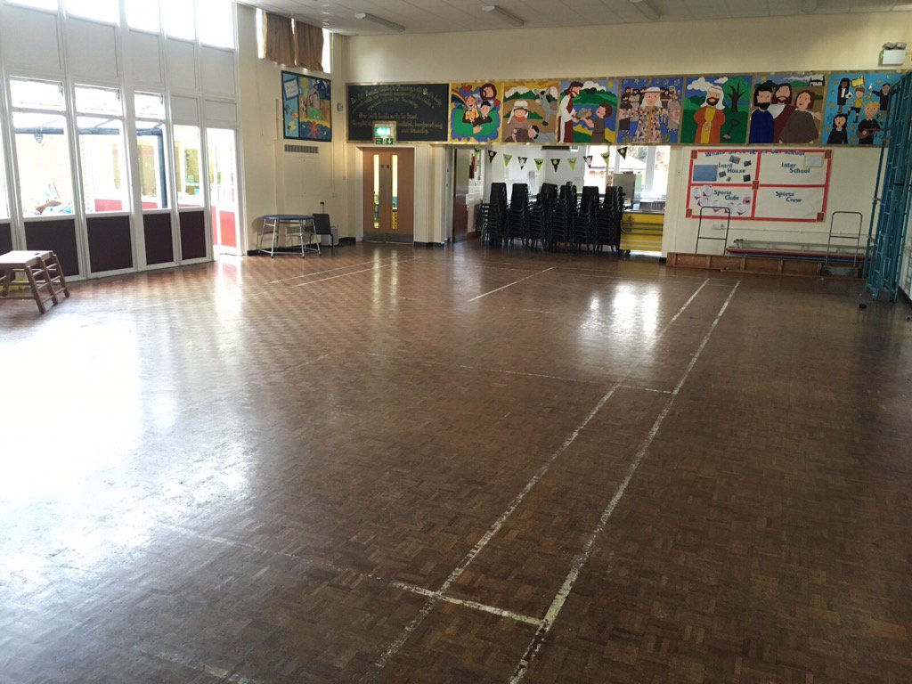 MillerFloorSand's tweet photo. Floors sanded and varnished at all saints Catholic primary #school in sale #manchester #flooring https://t.co/KxDVEbsusw