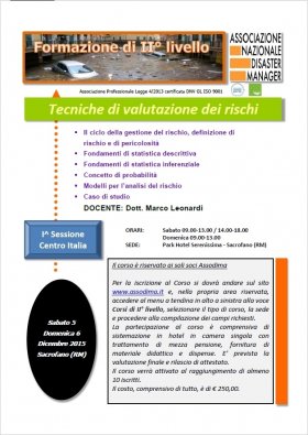 assodima1's tweet photo. Ancora pochissimi posti per il corso Tecniche di valutazione dei #rischi
Iscrizioni https://t.co/etFViWDRfL #ProCiv https://t.co/NryXQj7OAk