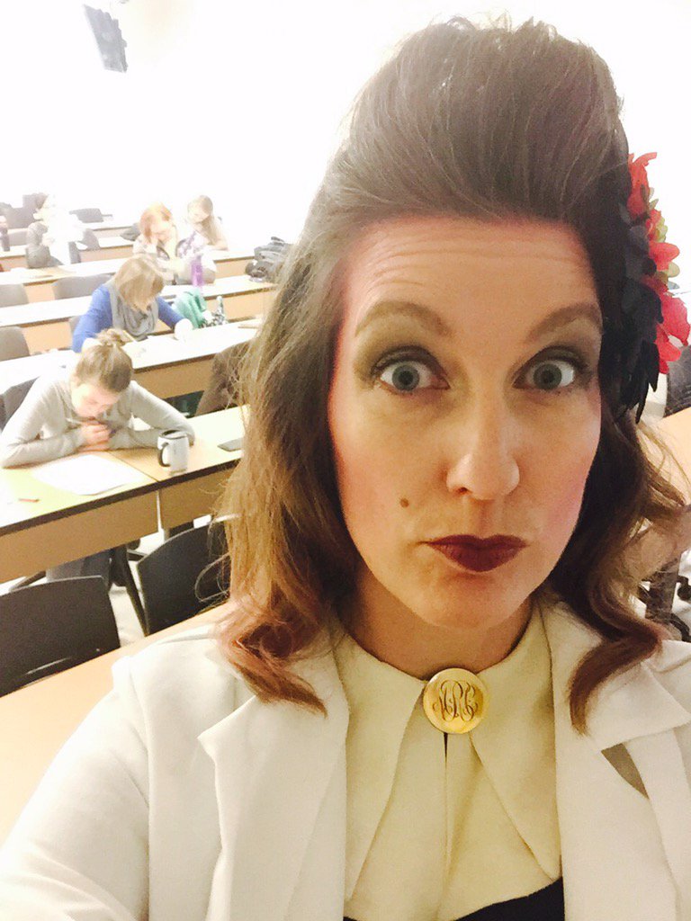 JNRutherford's tweet photo. Exam day is hair raising! #midwifery #whnp #glamprof #zombieprof https://t.co/yfpGMsOhfv