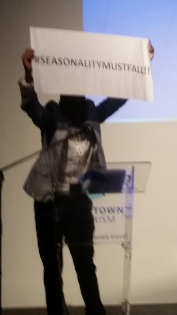 nikkijj17's tweet photo. #seasonalitymustfall campaign! @CapeTownTourism #CTTAGM https://t.co/UIpZ6pzUTh