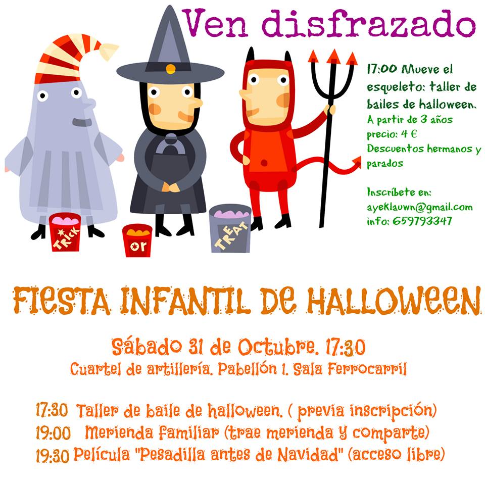 AYEculturaS's tweet photo. Niñas y niños de #Murcia. #Halloween!!! En el cuartel de artillería! OS ESPERAMOS Sábado 31 a partir de las 17.30h https://t.co/gOGBPRsUeb