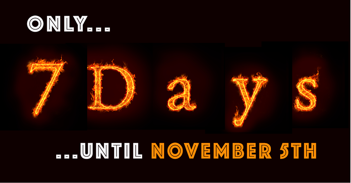 MagnumSeries's tweet photo. Only 7 Days left until #NOV5. Make sure you order your fireworks at https://t.co/lFFGqNLiW2. https://t.co/Nx9ENUUbIu