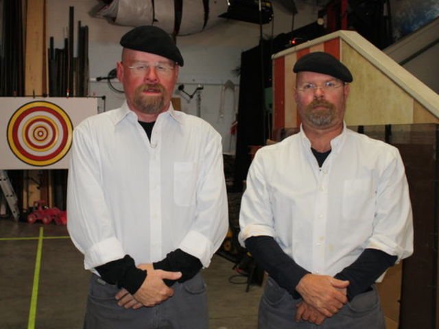 MythBusters's tweet photo. #tbt to that time @donttrythis disguised himself as @JamieNoTweet.  https://t.co/IfHzXIK2Zw https://t.co/jfUhIEHtQ5