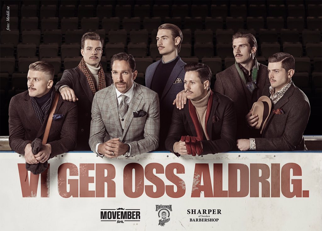 Äntligen. Årets Movember-bild. #frolundahc #vigerossaldrig #Movember2015 #shlmovember