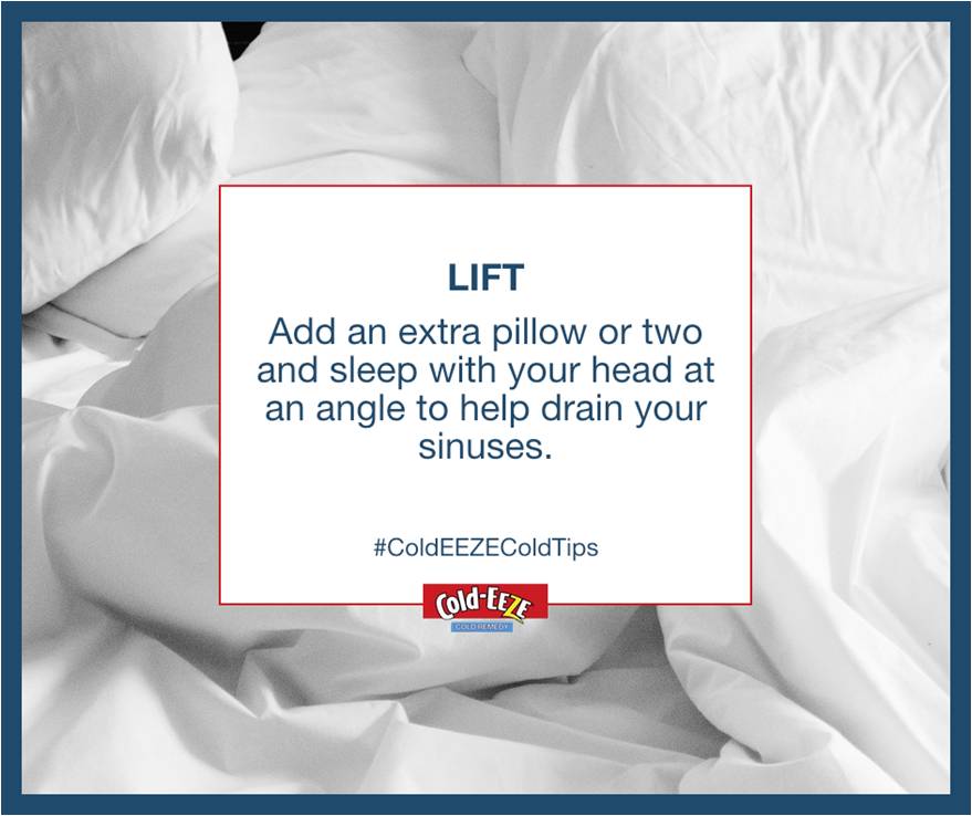 coldeeze's tweet photo. Having a cold is the perfect excuse to sleep with lots of extra pillows #ColdTips #ColdEEZEColdTips https://t.co/8B54S1n5pY