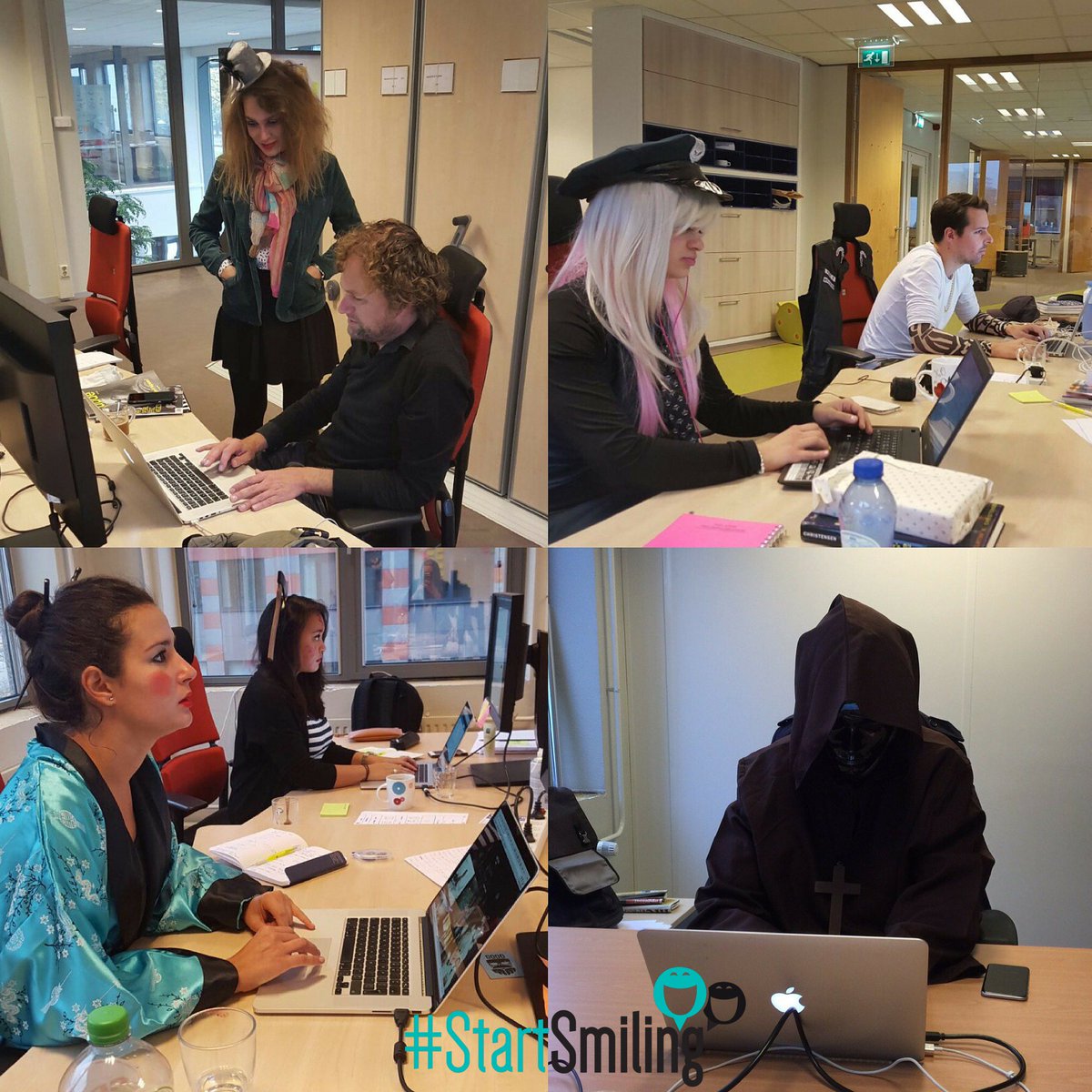 ChiefHumorNL's tweet photo. Celebrating #Halloween at the office! #workhardplayhard  
#startsmiling https://t.co/j9gSDFgjla