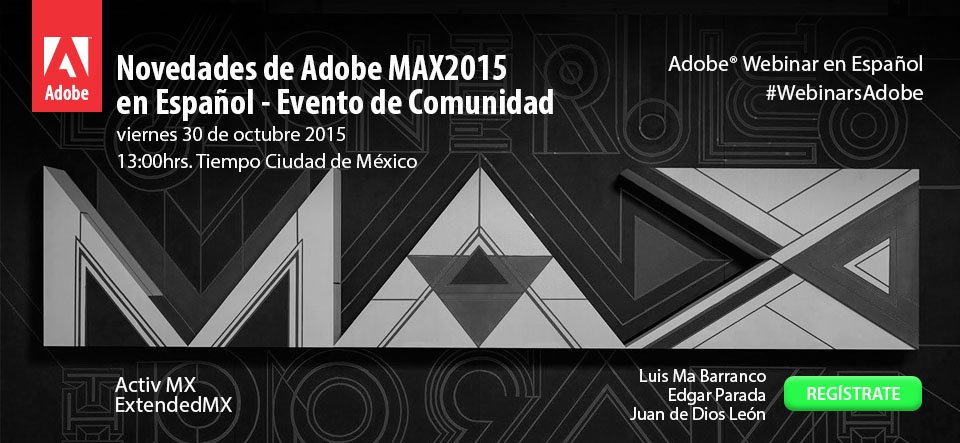 AdobeLat's tweet photo. @extendedMX y @RIActive invitan a #NovedadesDeMAX ¡Actualízate!
https://t.co/pNNOuvWefd
#EventoEnLinea 30 oct https://t.co/hjDVKFd9HQ