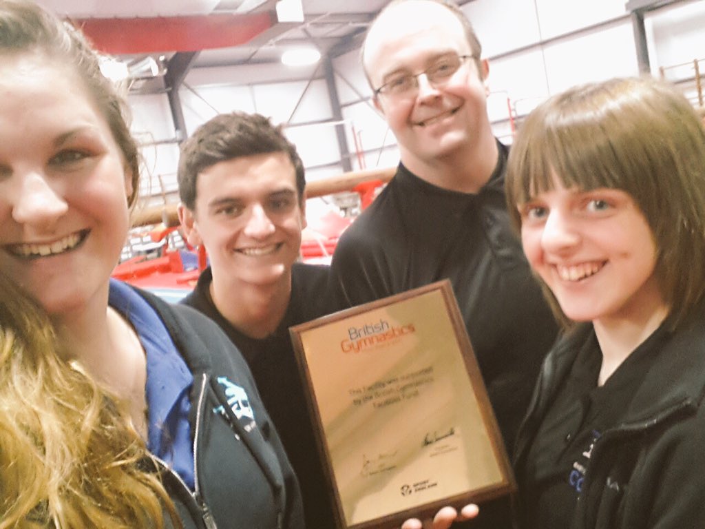 EastonGC's tweet photo. @BritGymnastics gave us a visit today to drop off our plaque for the new centre! Thank you! https://t.co/tI3xpOnfed