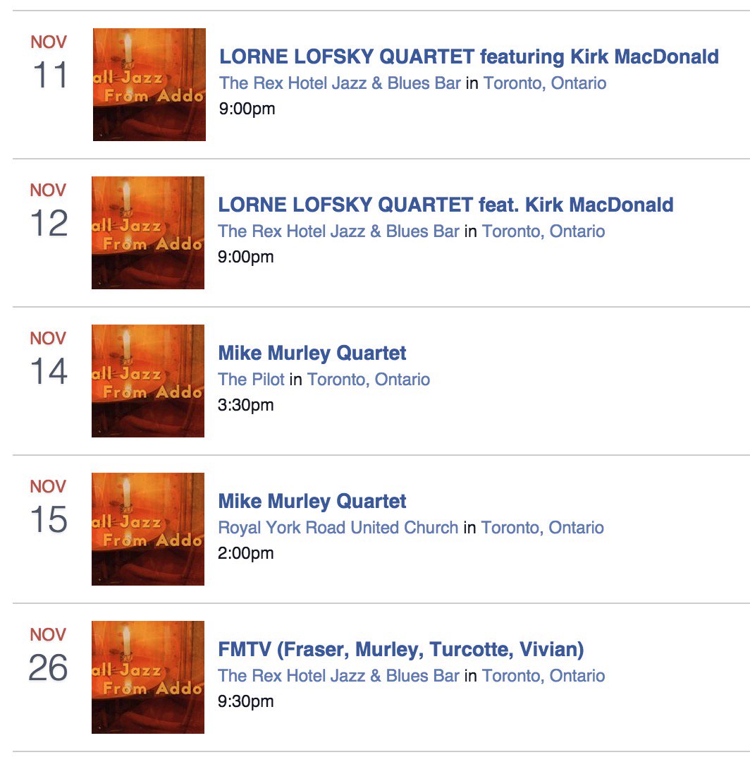 AddoRecords's tweet image. Mark these unmissable upcoming #jazz events on your calendar now! 
#livejazz #Toronto