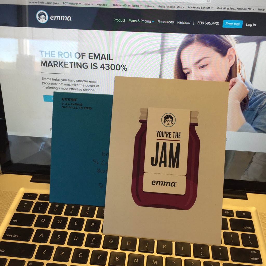 Connections1998's tweet photo. It's our #EMMAversary! Thanks @emmaemail for the card! #marketing #HandWritten https://t.co/cRqpcwUh9C
