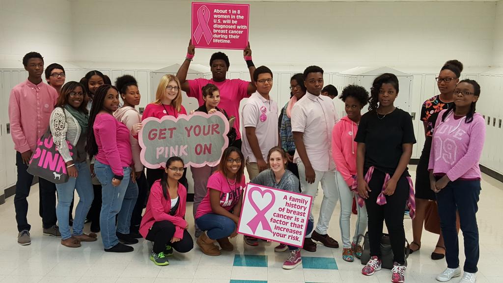HeritageHS's tweet photo. Get your PINK on! #BreastCancerAwareness #thestruggleisreal #hhscares https://t.co/BgGCcWazpd