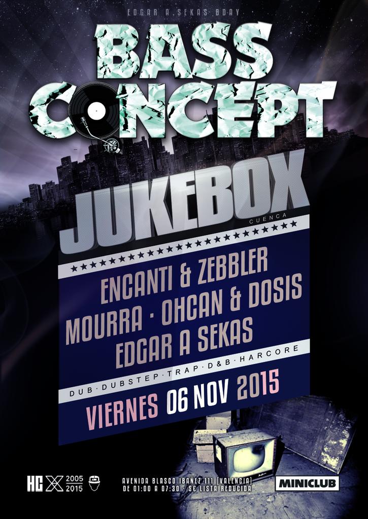 El proximo Viernes 06 de Noviembre volvemos a repartir bajos gordos en #BassConcept @Miniclub_Vlc #Valencia #DNB