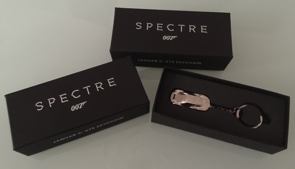 SPECTRE_PR's tweet photo. We bet you'd like to get your hands on a #SPECTRE Jaguar CX-75 Keychain hey? Well you can't, it's a Limited Edition! https://t.co/ABNUfmThui