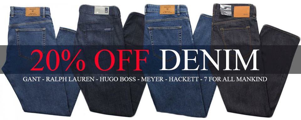 20% off Denim in all #Brigdens stores &amp; online until Nov 1st! Including <a href="/GANT1949/">GANT</a>, <a href="/HUGOBOSS/">HUGO BOSS Corporate</a>, <a href="/HackettLondon/">hackettlondon</a> &amp; more