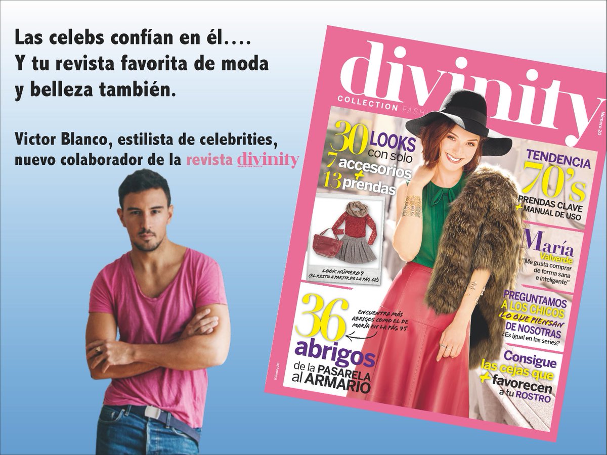 RevistaDivinity's tweet photo. Este mes la revista divinity estrena colaborador, el estilista de las celebrities Victor Blanco #revistadivinity https://t.co/szOXwhv7hZ
