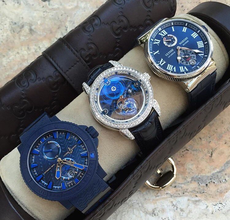 WatchFM's tweet image. Close Up Shot Trio Of Ulysee Nardin ⌚️⌚️⌚️