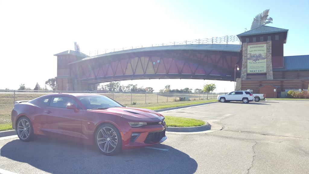 DriveThemAll's tweet photo. Stopped at the memorial road Arch along I80 in Nebraska. #findnewroads #camaro https://t.co/1fP5qffvKx
