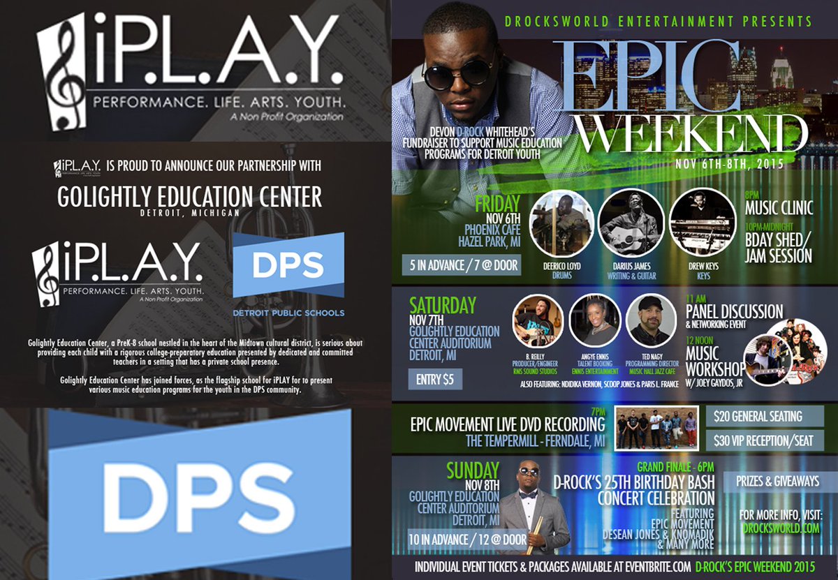 iplayworldwide's tweet photo. @IAMANITABAKER #DetroitGivesBack Local musician hosts 3-day music event to benefit music programs for DPS students. https://t.co/rM528aION4