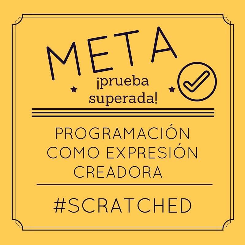 MaSilFer's tweet photo. Llegué a la meta ! Gracias @nancito @marisacon GRACIAS!! #ScratchEd #DocentesProgramadores https://t.co/A20mNepnaO