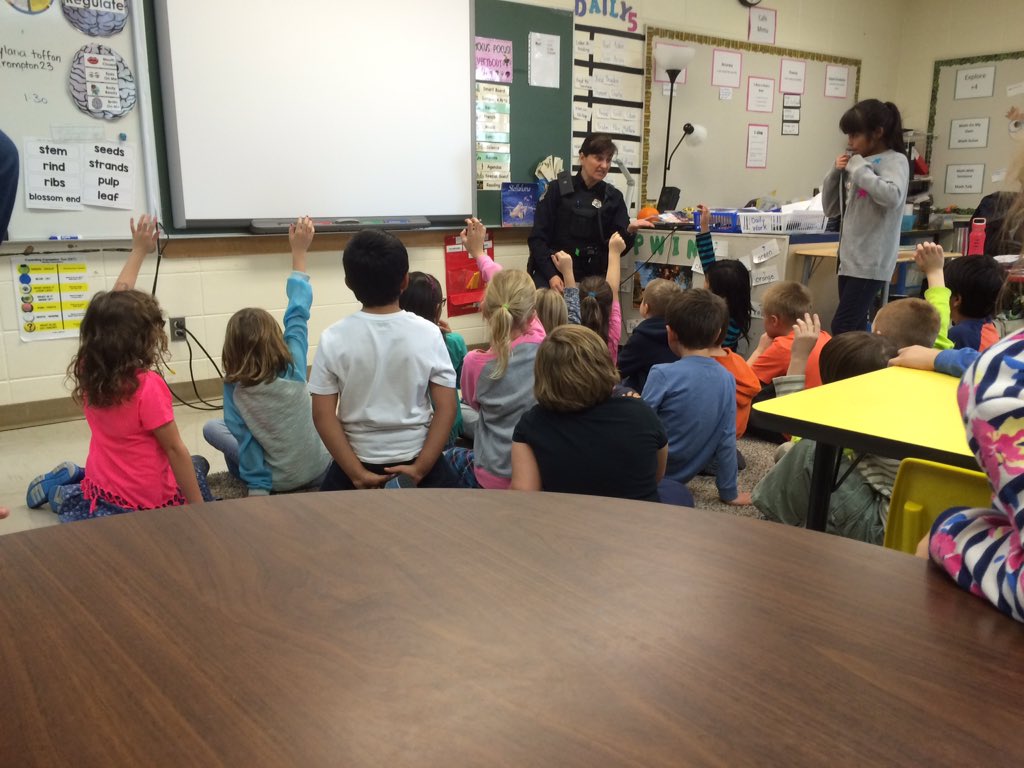 Learning about Halloween safety with Cat. Sieber. #halloweensafety #2moredays #grade23life