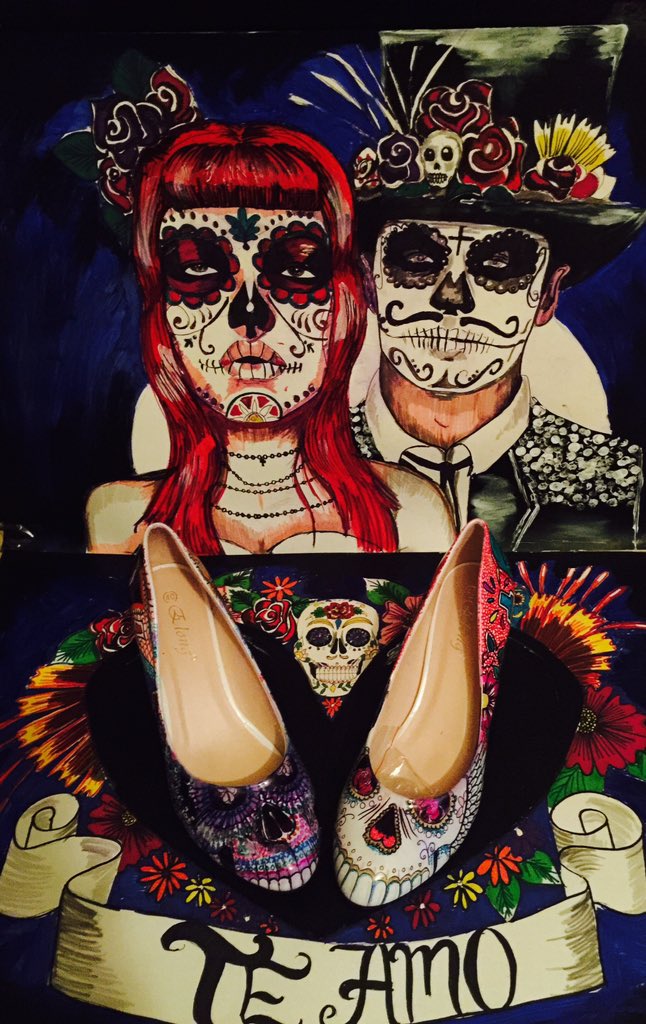 Te Amo - #printedsoles #halloweenshoes #halloween #shoeart