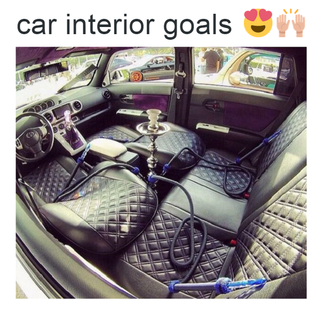 QasimABawss's tweet photo. @hookahholics For shaw! ;) #Hookah #CarInterior #CarGoals #LookAtAllThatLeahter :O https://t.co/iGyQeNrXPL