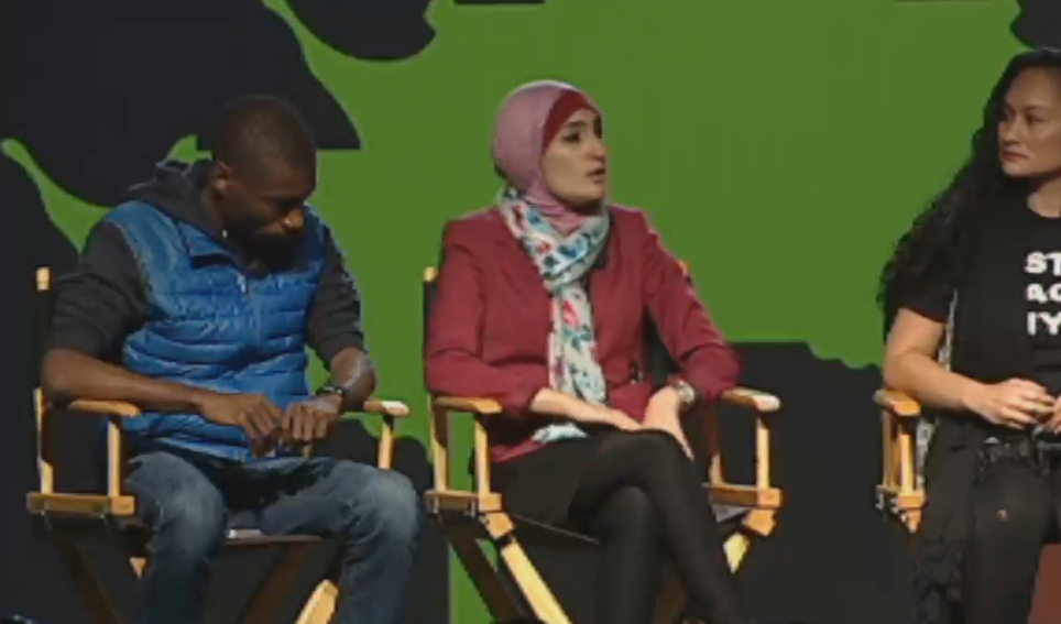 SEIU's tweet photo. .@lsarsour "We must build power in the intersections of movements b/c no one lives a single-issue life." #Equity15 https://t.co/jCmNBcI5HW