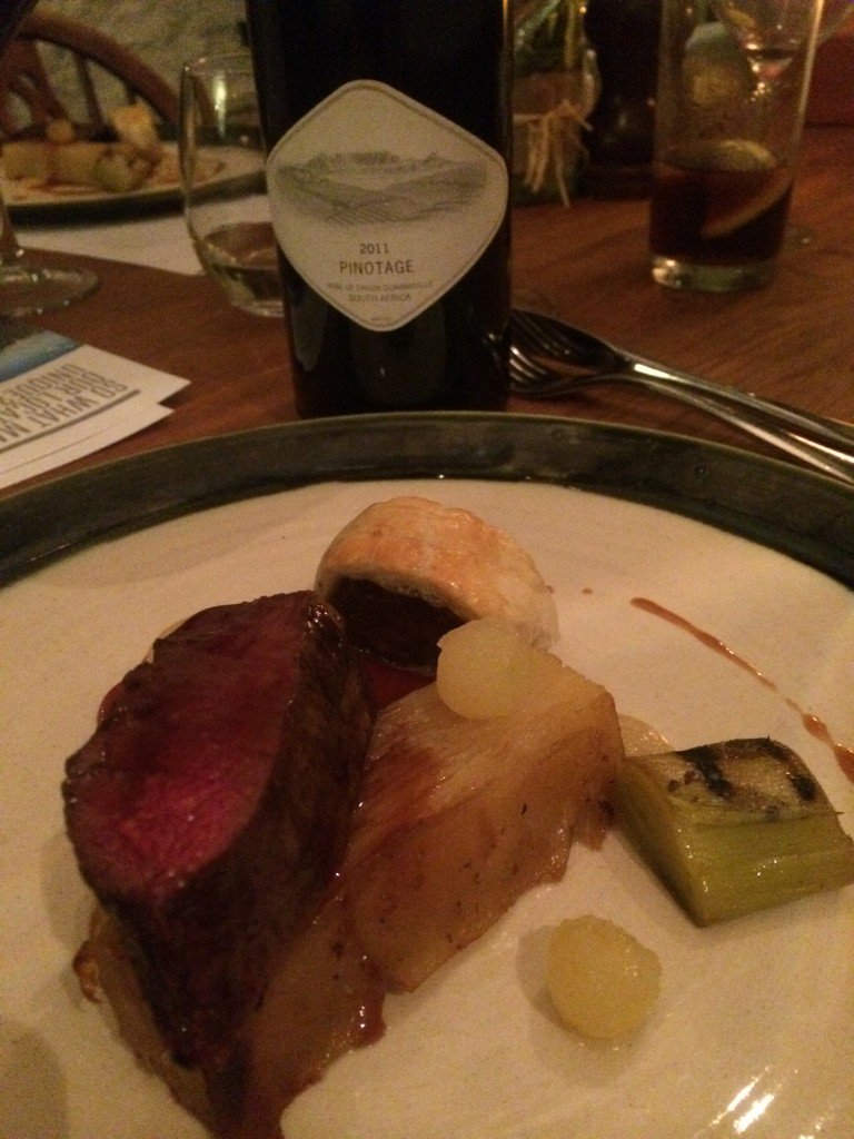 suewineUK's tweet photo. @dhillswine Pinotage  &amp; Venison  - a perfect partnership @theponyandtrap https://t.co/8YADJMSYTL