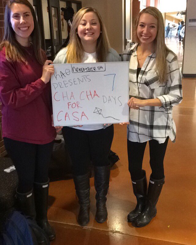 Only 1 week until Cha Cha for CASA and our fellow Panhellenic members' presidents are so excited! We cannot wait!