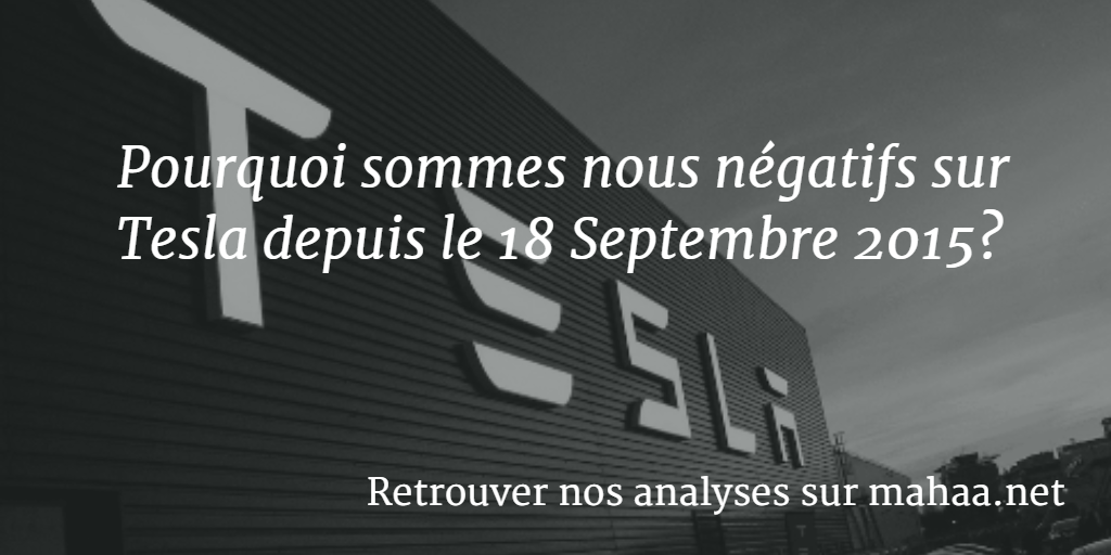 mahaaTeam's tweet photo. Pourquoi sommes nous négatifs sur Tesla depuis le 18 Septembre 2015? https://t.co/N8TJNn85ny