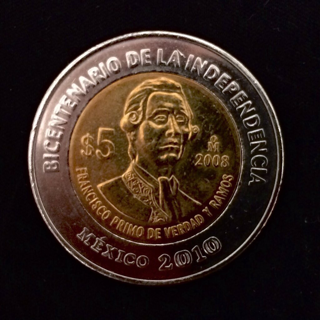 Sonumex's tweet photo. #UnDíaComoHoy de 2008 inicia la puesta en circulación de las monedas de $5 del Bicentenario|Centenario ¿las tienes? https://t.co/R4qeEPdrZD