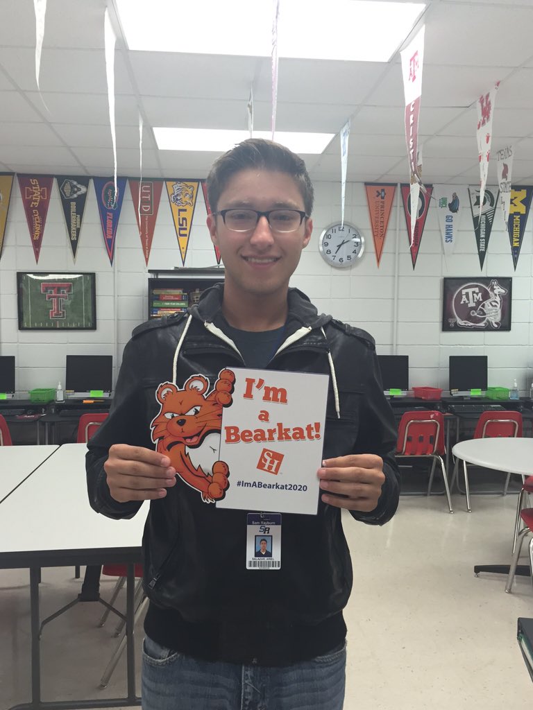 RayburnU's tweet photo. Congrats Ariel- Sam Houston State University #imabearkat2020 https://t.co/fdptChrlj0