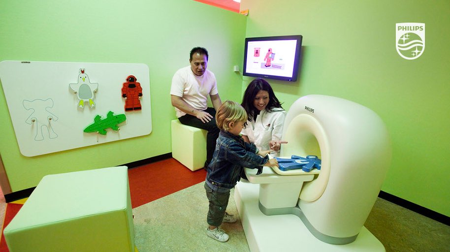 Philips's tweet photo. A kitten to celebrate #NationalCatDay: The kitten scanner is designed to help children overcome their fear of MRIs https://t.co/jaQK4n3Mhl