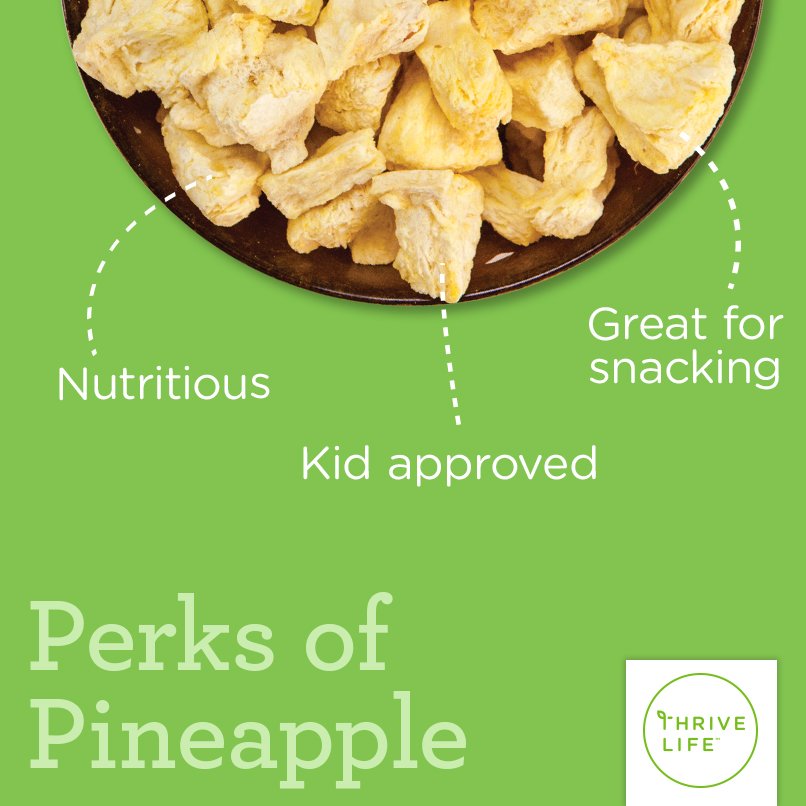 ThriveLifeLLC's tweet photo. It’s no secret our pineapple is perfectly poppable. #freezedried #healthy #fruititarian https://t.co/jRQyqn59Uo https://t.co/Cv2LkT6iUE