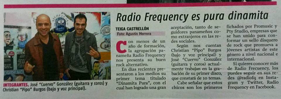 RadioFQ's tweet photo. Hoy en @MiDiarioPanama #DinamitaPura para la people

Gracias por el apoyo!!

#Venezuela #México #Colombia #Argentina https://t.co/U2yj873UWo