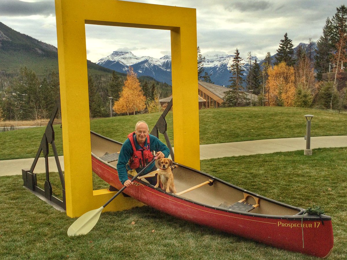 BanffMtnFest's tweet photo. It's that time of year again! Our @NatGeo borders are up and #40EpicYears of Festival starts tomorrow! 
#LetsExplore https://t.co/Td14mBnLbT