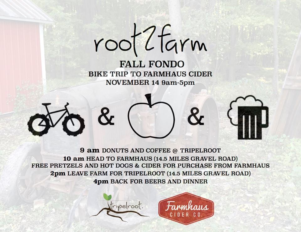 ImaBeerHound's tweet photo. @farmhauscider @TripelRoot for first #Root2Farm ride! #fallfondo @mibeertours https://t.co/xTRNh50KBW