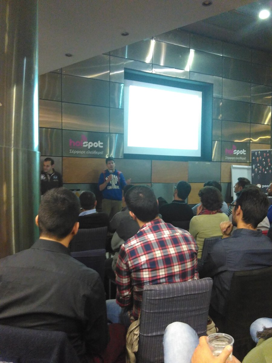 <a href="/akalipetis/">Antonis Kalipetis</a> presenting <a href="/sourcelair/">SourceLair</a> at the #Athens #DevOps <a href="/meetup/">Meetup</a>