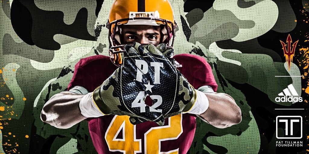 CollegeGameDay's tweet photo. .@FootballASU will wear Pat Tillman-era throwbacks and every player will have "TILLMAN" on his back. https://t.co/Kh6psXNvAZ