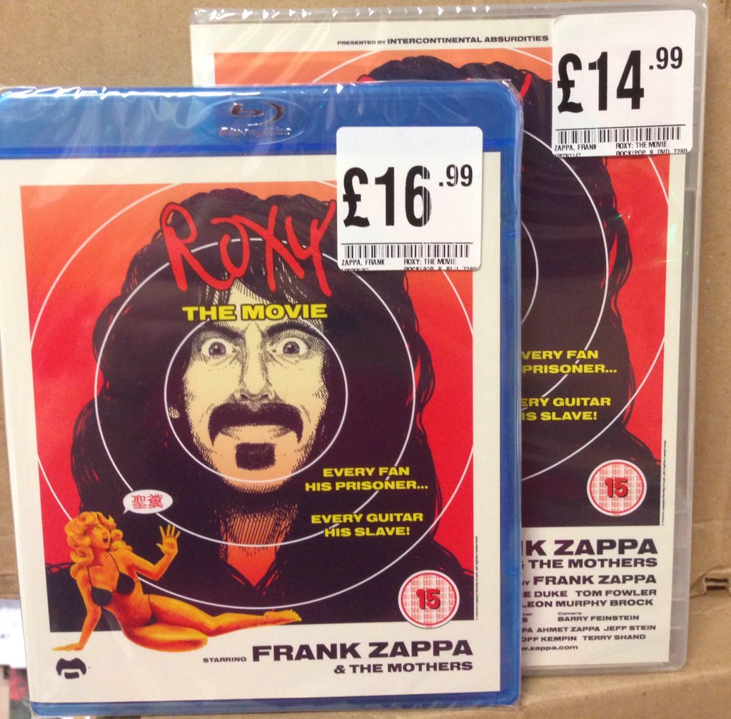 hmv_ayr's tweet photo. Out tomorrow &amp; my weekend viewing sorted! @zappa #RoxyTheMovie #FZ #zappa @ZappaGail @AhmetZappa https://t.co/BWdK0xfPOj
